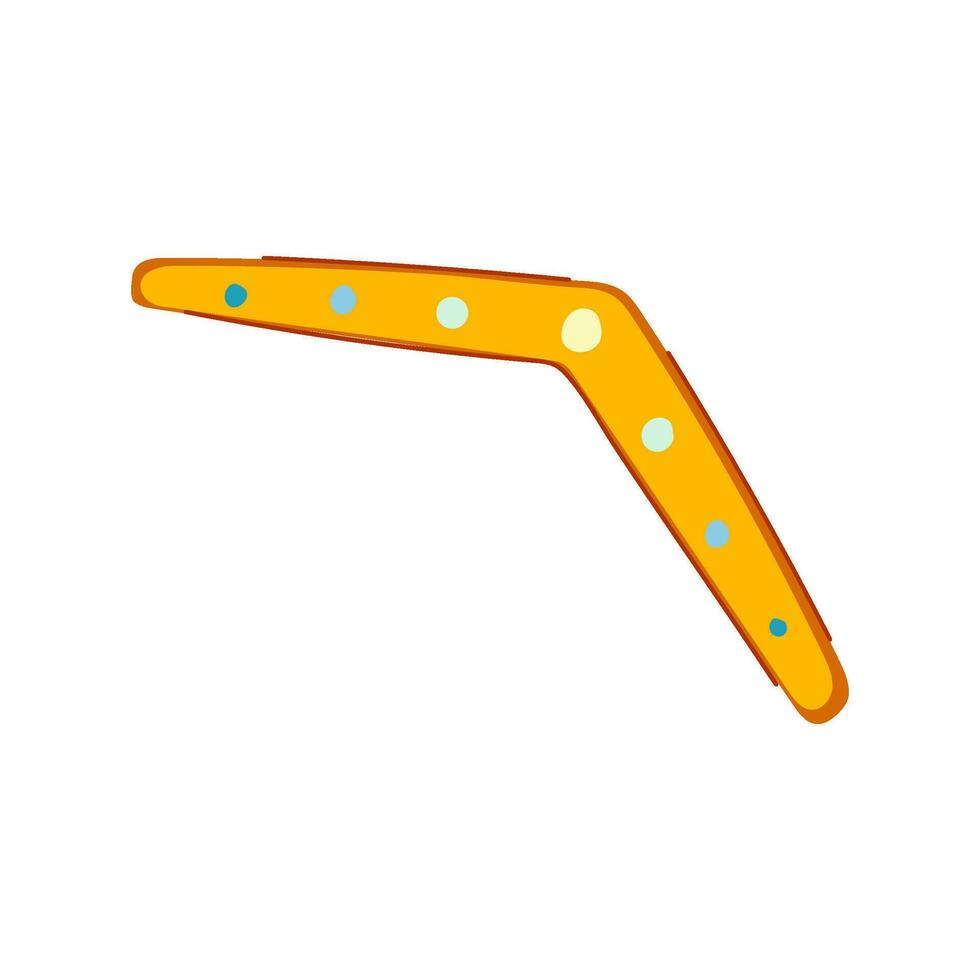curve boomerang cartoon vector illustration