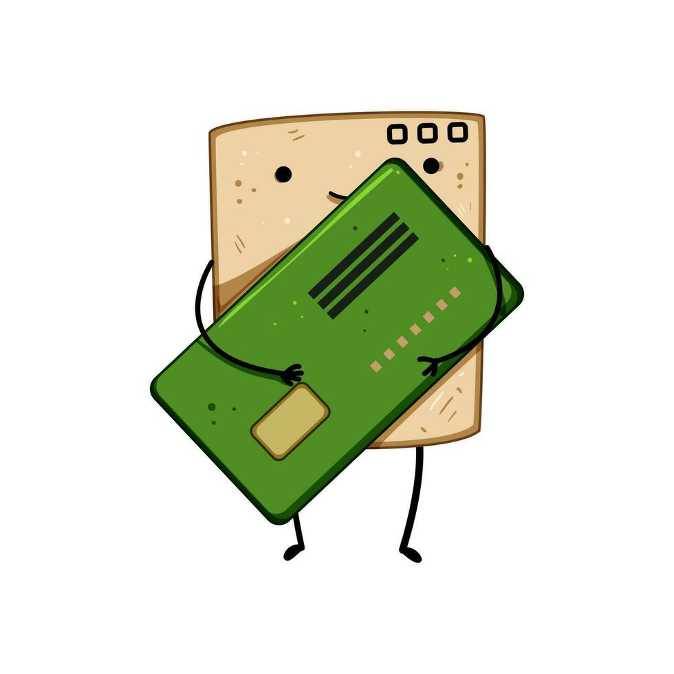 order cardboard box character cartoon vector illustration