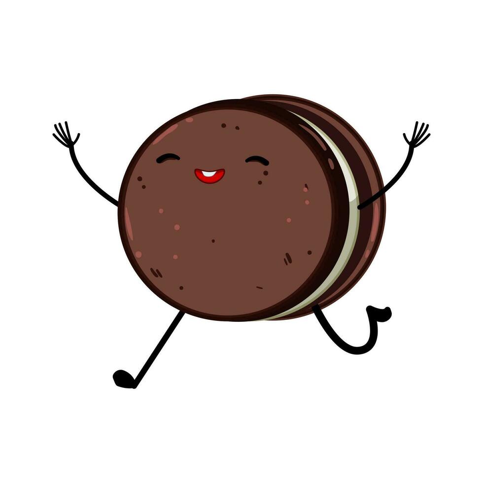 biscuit cookie character cartoon vector illustration