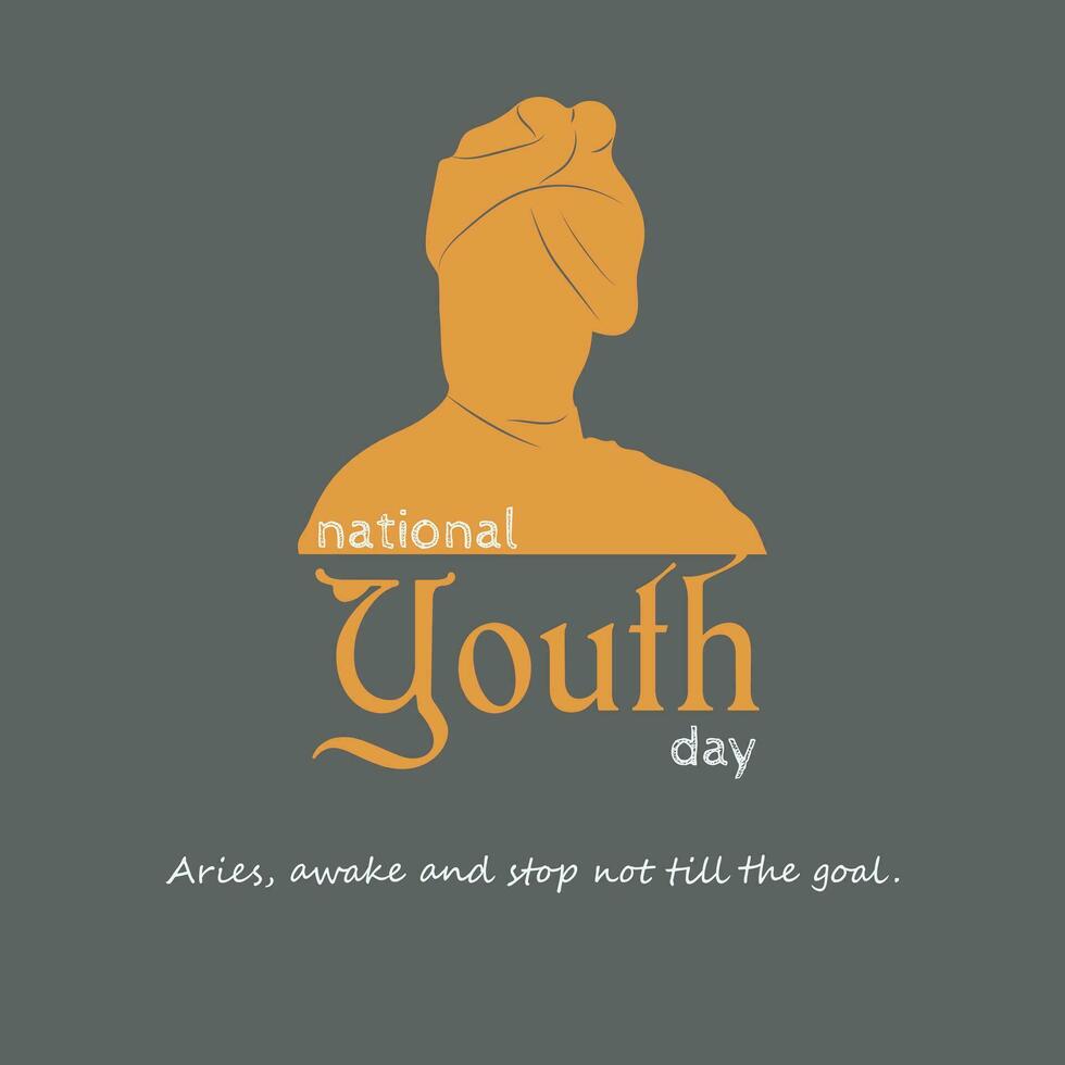 national youth day vector