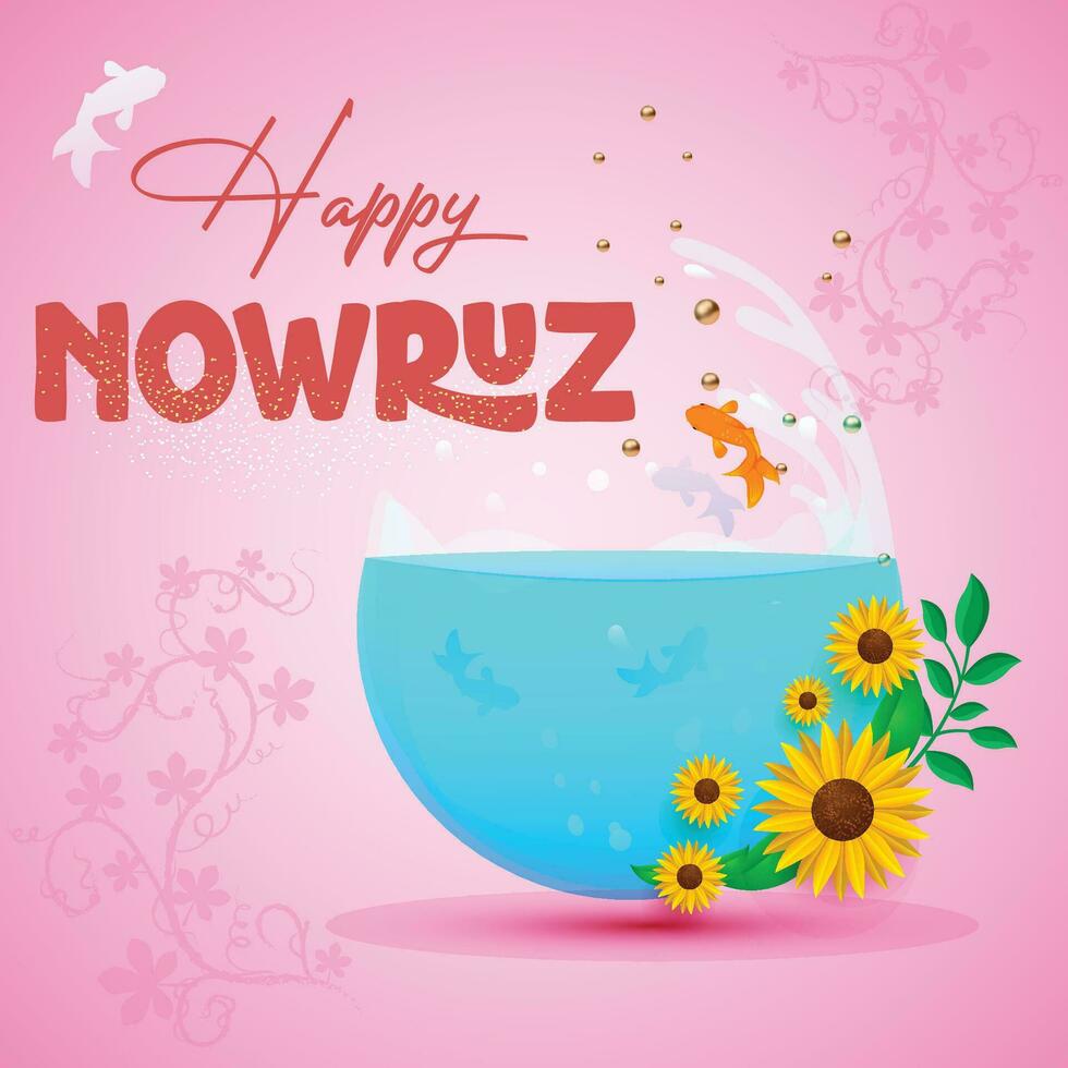 Iranian New Year. Happy Nowruz day Background vector