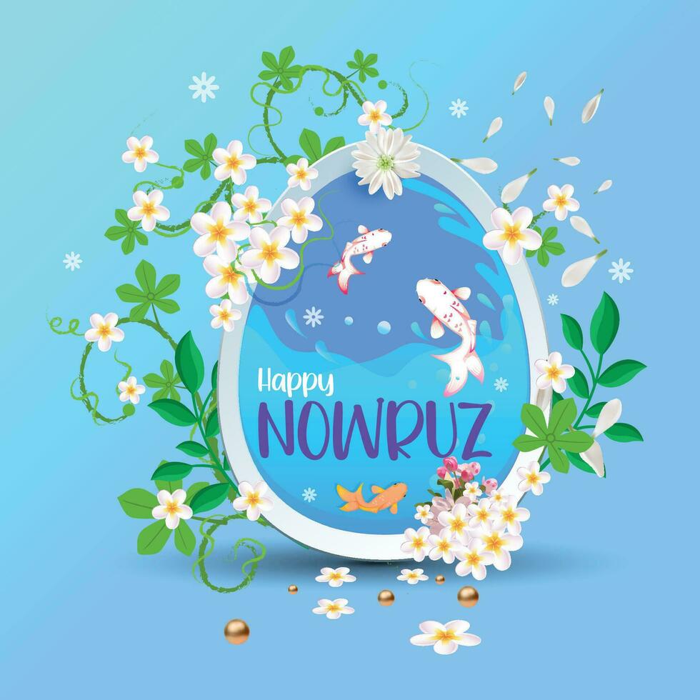 Happy Iranian New Year. Nowruz. Happy Nowruz day Background vector