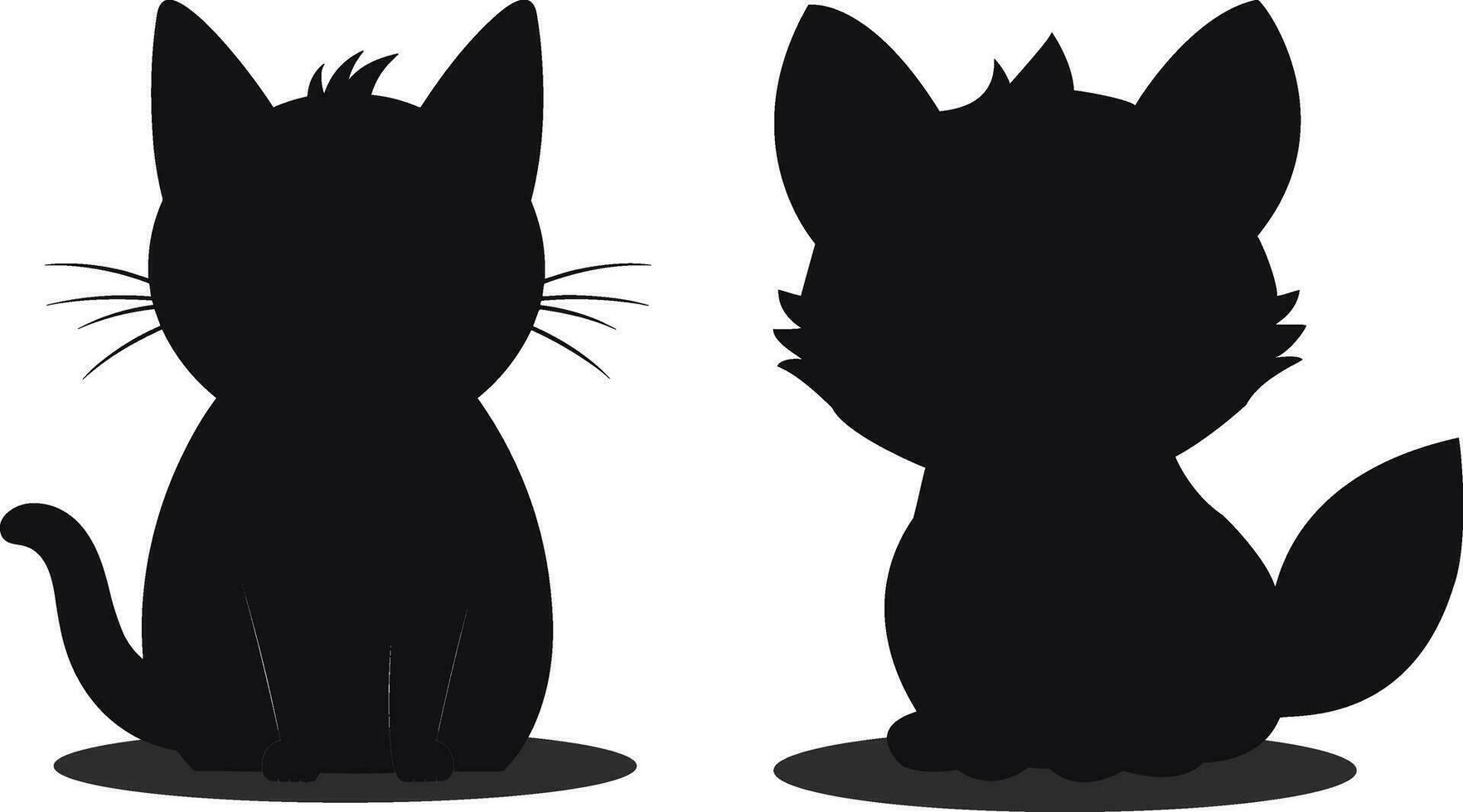 A cute cartoon cat sitting on white background vector