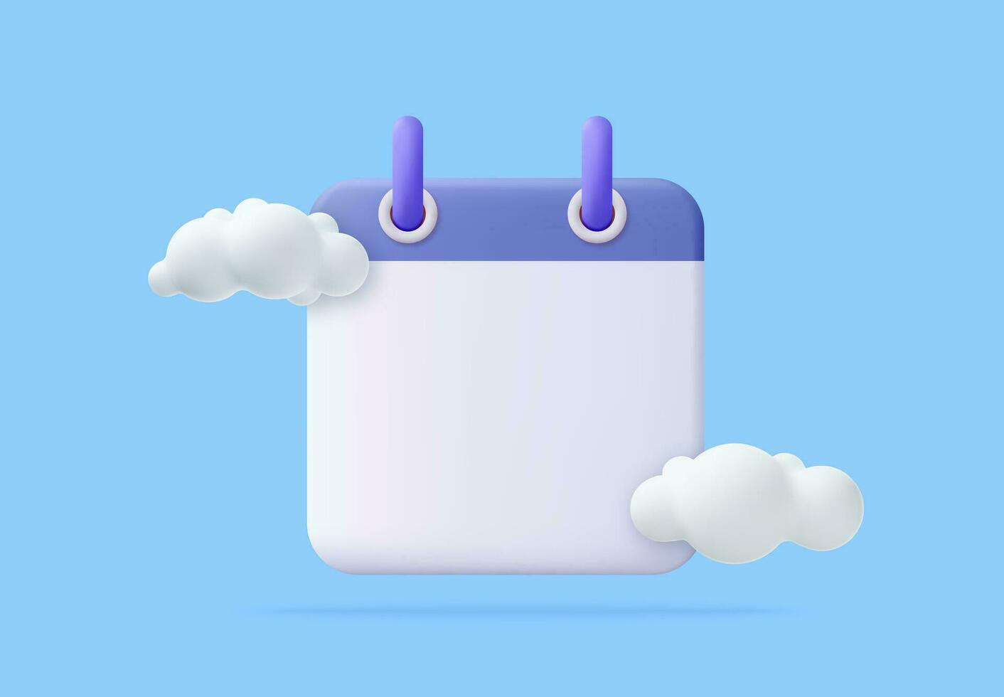 3d Calendar assignment icon. Planning concept. Day month year time concept. 3d rendering. Vector illustration