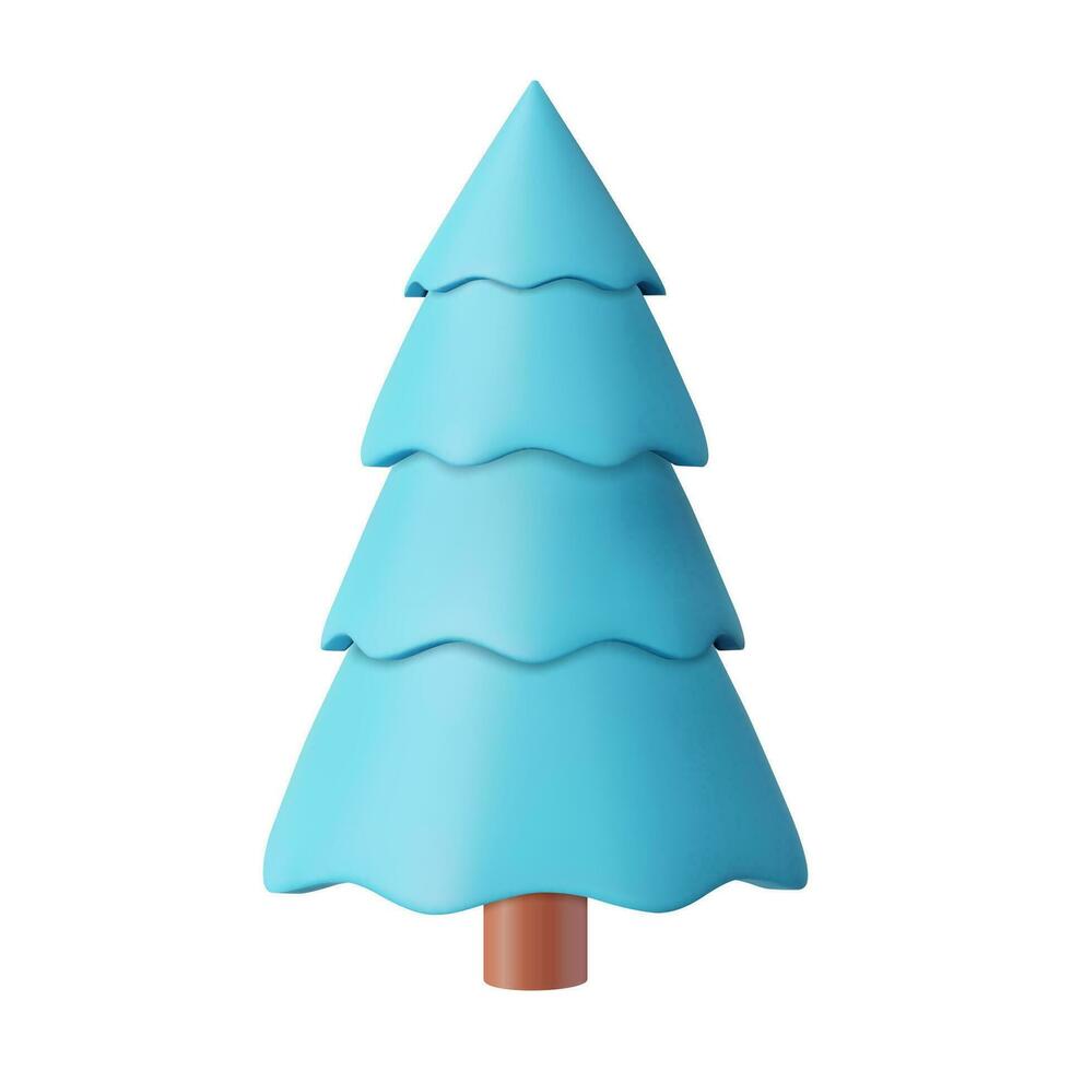 3d de Navidad arboles vector