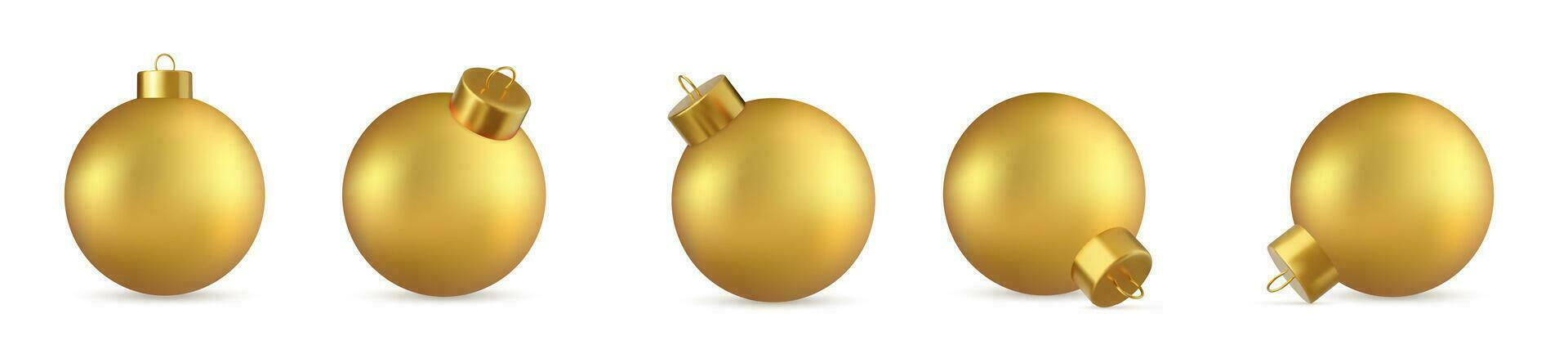 gold Christmas ball vector