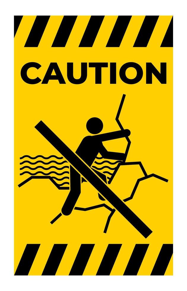 Prohibition Sign No Rock Climbing Symbol vector