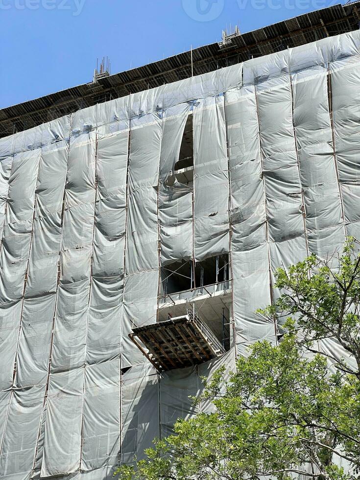 construction of a building in the city of Thailand, photo