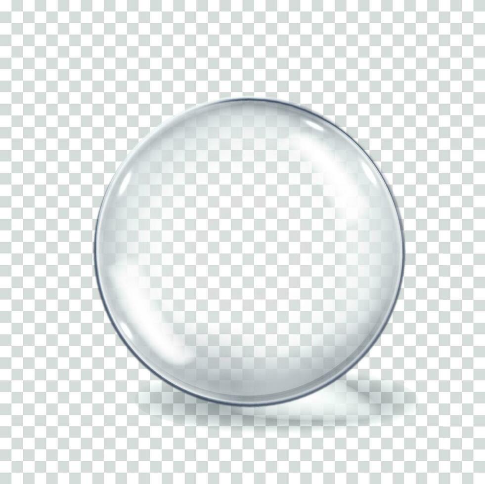 realista 3d vaso esférico pelota en ligero antecedentes. vector