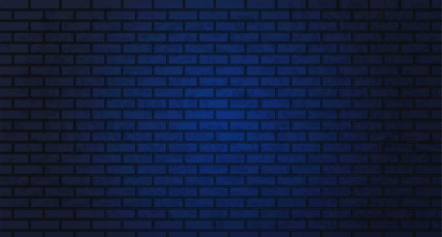 Nightly brick wall. background for neon lights. Concept dark brick wall text place, brickwork message background area. Vector illustration.