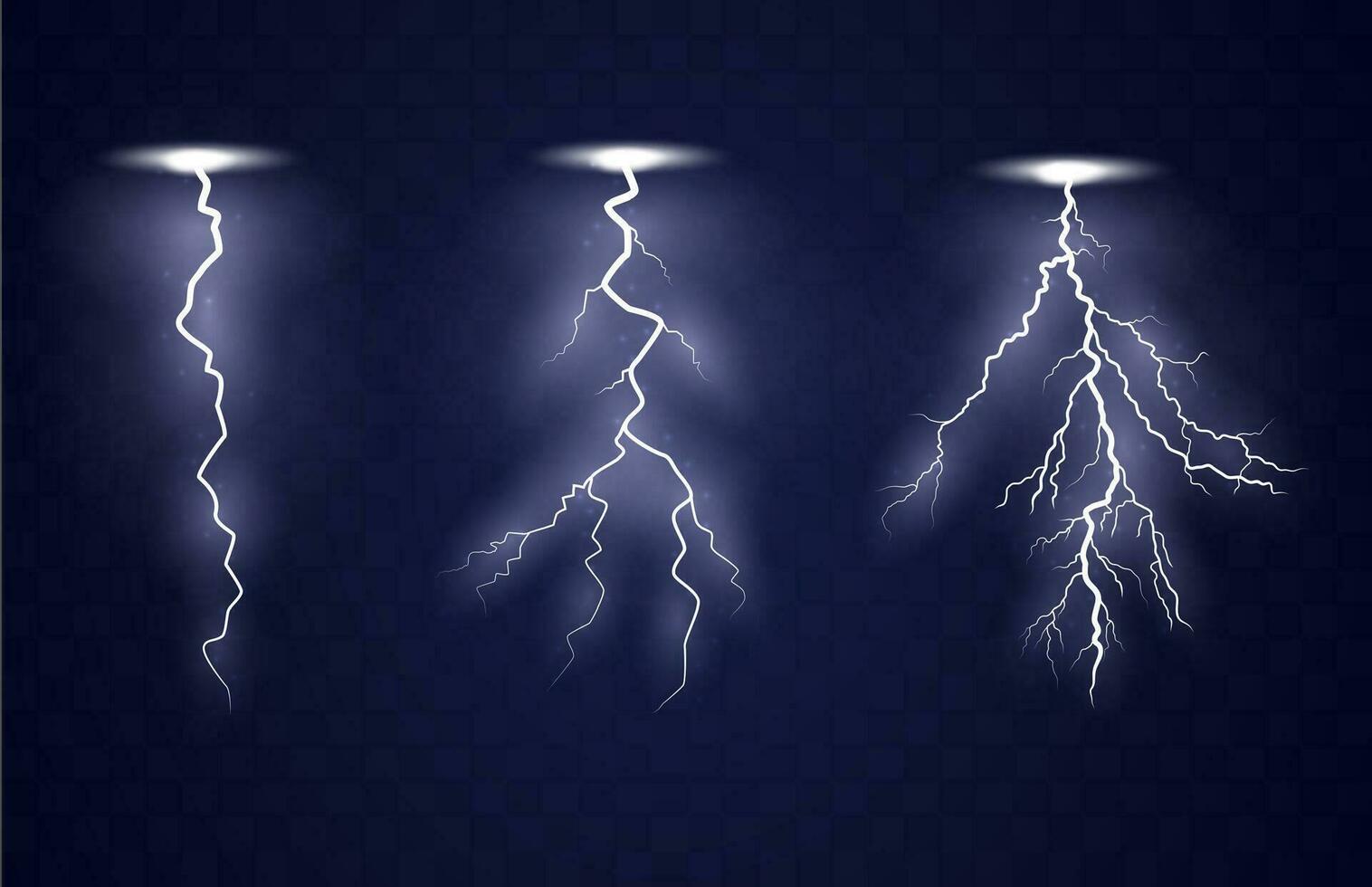 Lightning flash bolt. Blue lightning template. Thunderbolt isolated on dark background. electric light thunder spark. Blue lightning or magic power blast storm template vector