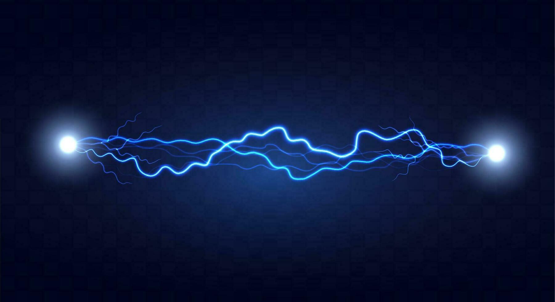 Lightning flash effect. Realistic electric lightning, Abstract background in the form of lightning. A powerful charge causes many sparks. Power of nature. vector