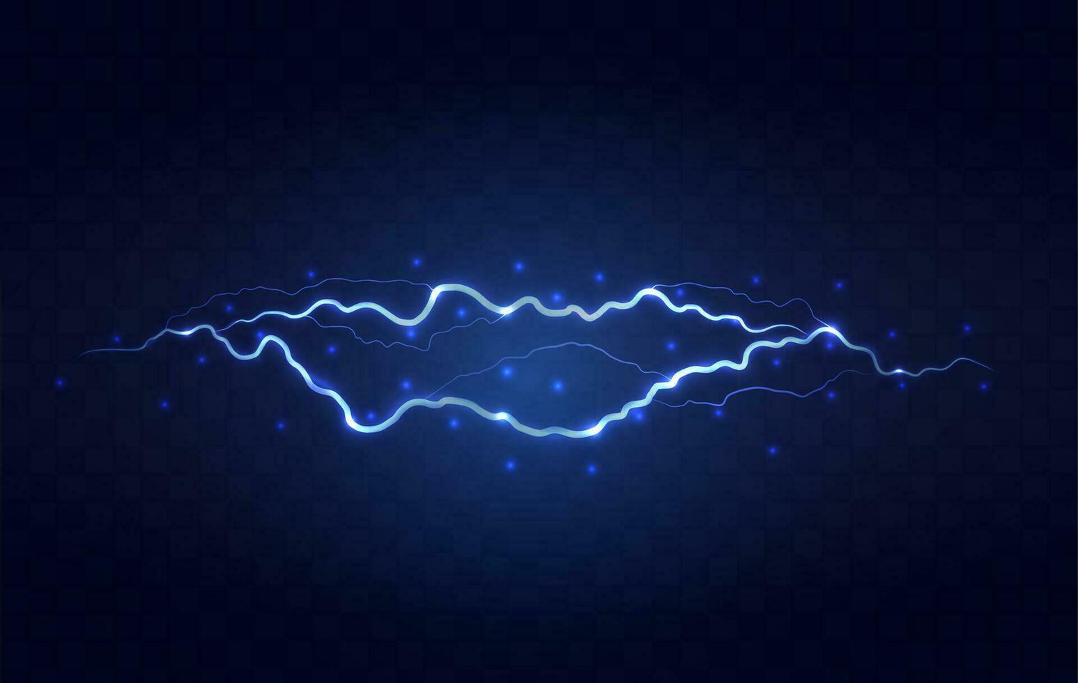 Lightning flash effect. Realistic electric lightning, Abstract background in the form of lightning. A powerful charge causes many sparks. Power of nature. vector