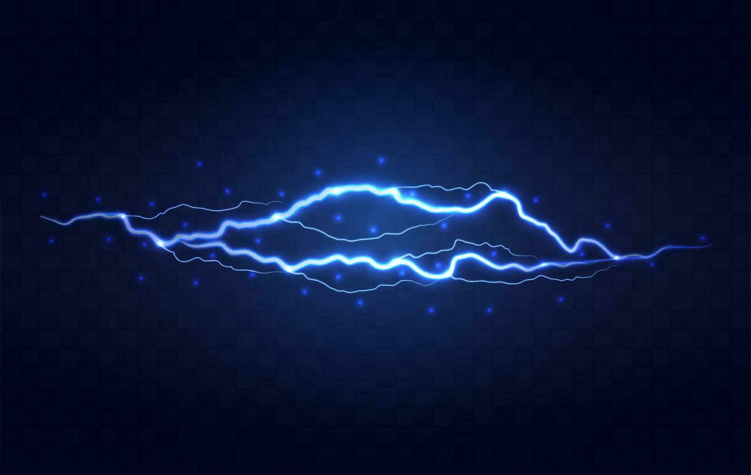 Lightning flash effect. Realistic electric lightning, Abstract background in the form of lightning. A powerful charge causes many sparks. Power of nature. vector