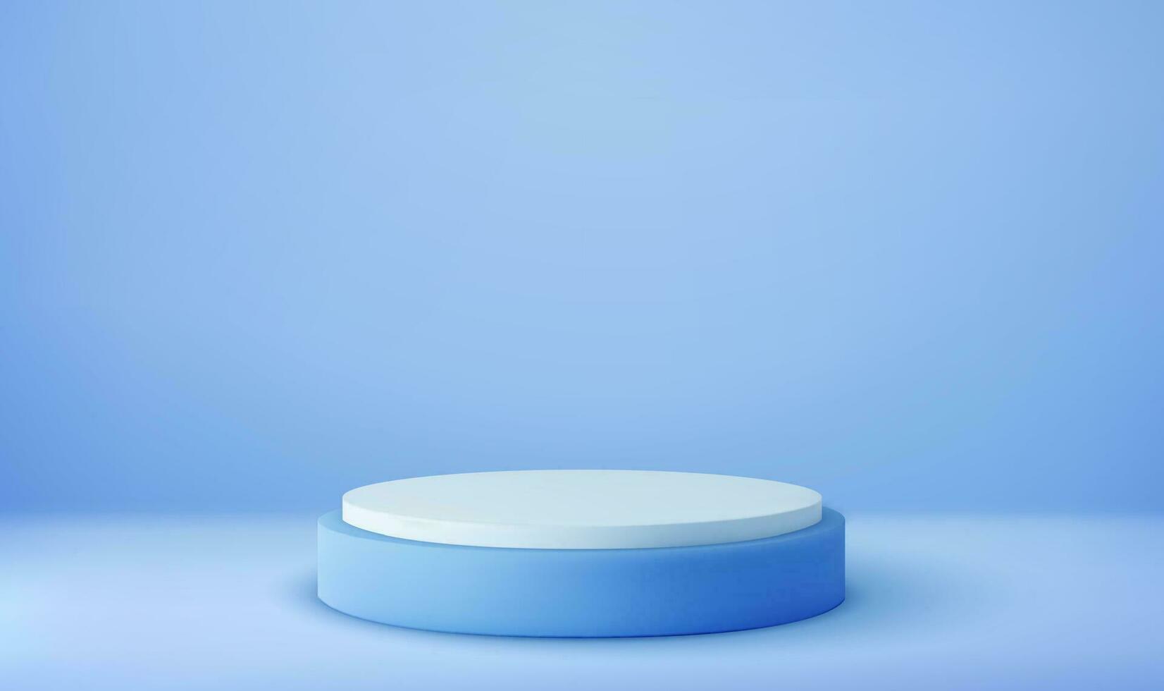 3d Shiny round pedestal podium. background can be add on banners flyers or web. podium for outstanding luxury product advertising. 3d rendering. Vector illustration