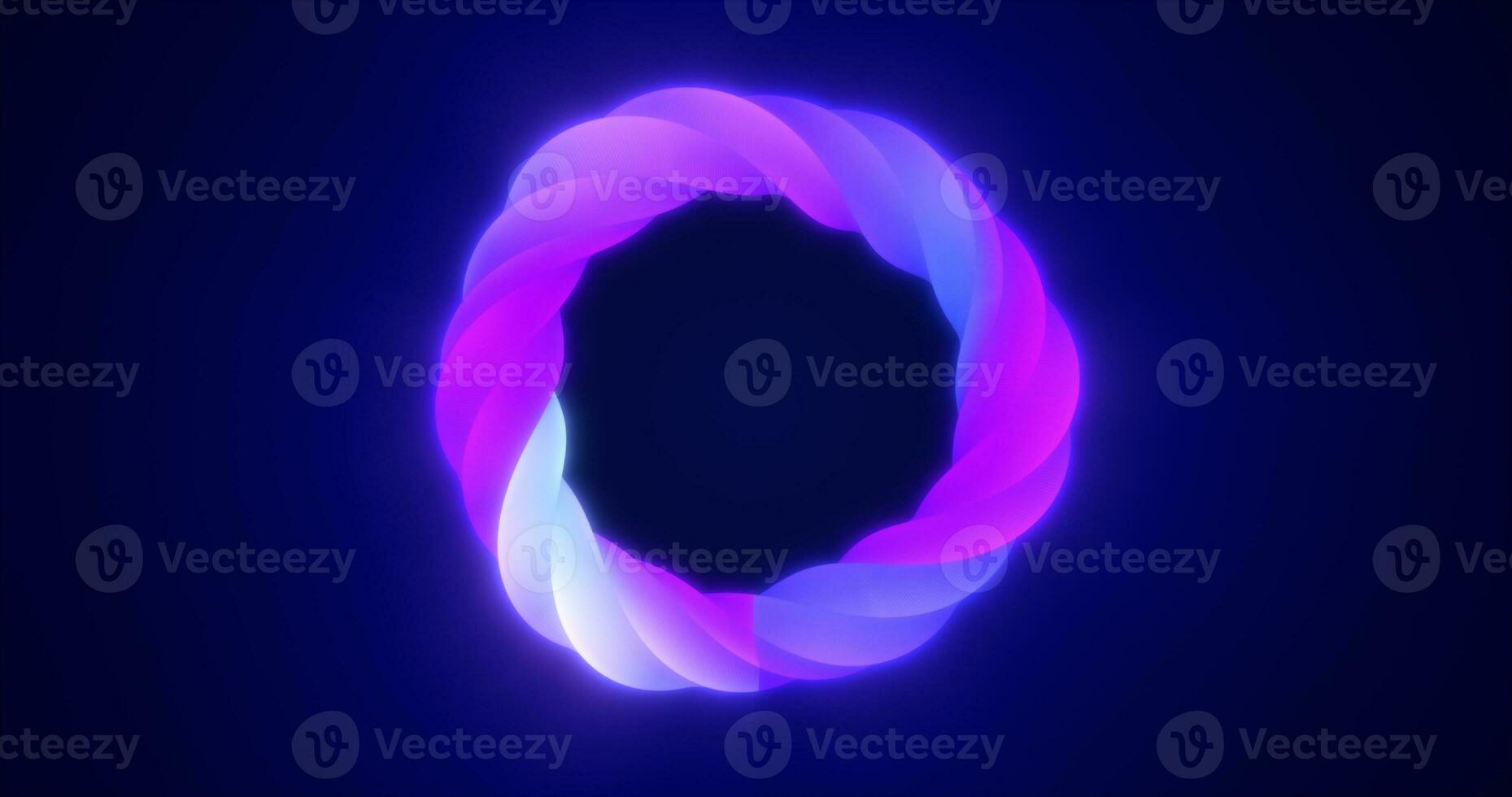 Abstract purple energy magic bright glowing spinning ring of lines, background photo