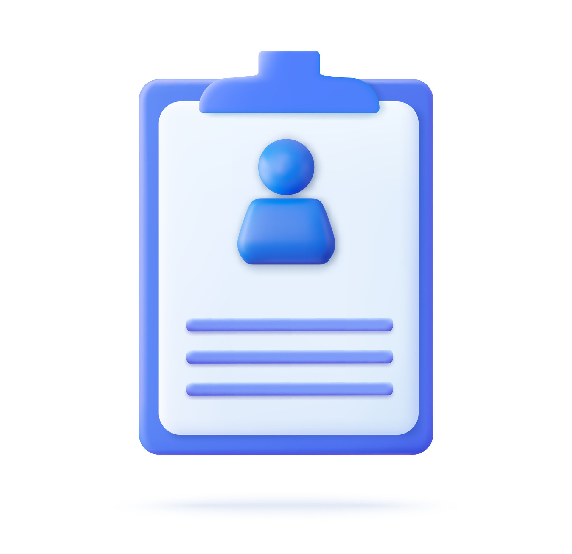 3d CV Resume icon. Job search, human resources, business, job interview