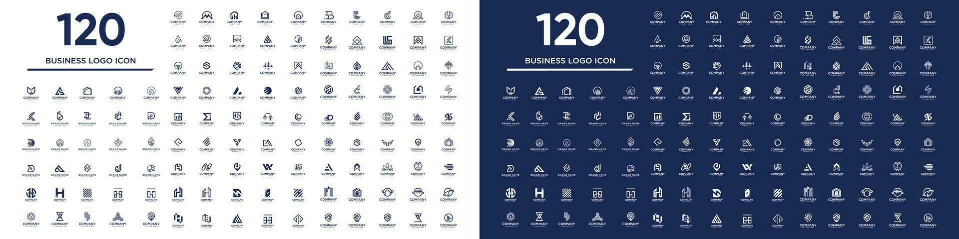 Set of collection 120 corporate business design element vector icon idea with creative concept style