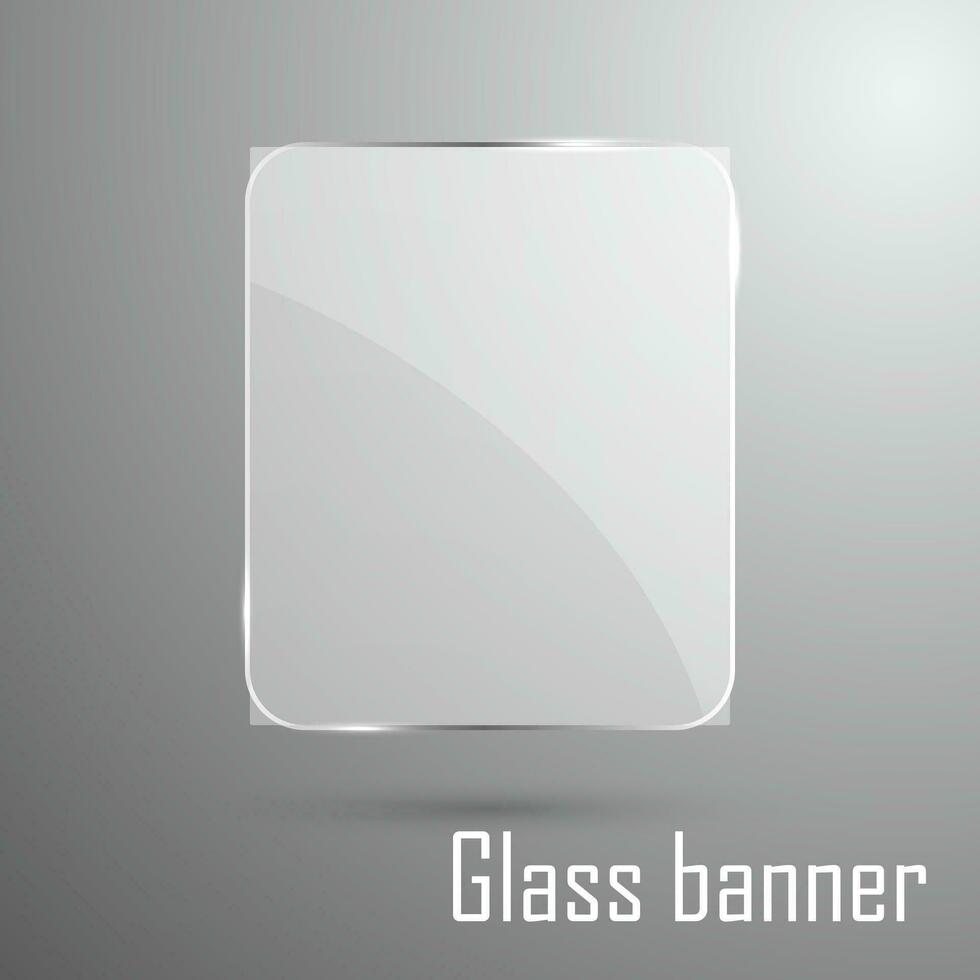 Glass vector banner