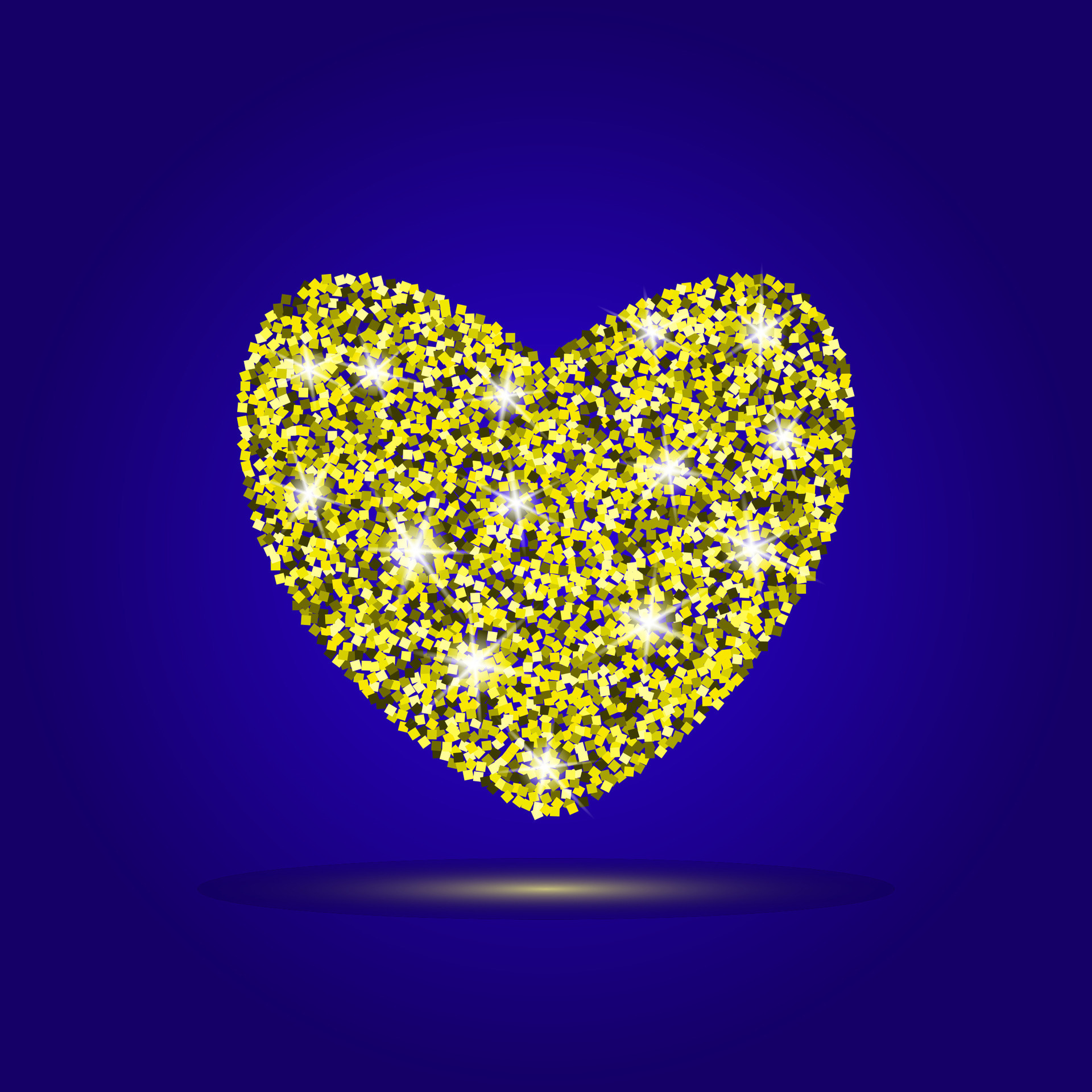 Gold vector heart 35729242 Vector Art at Vecteezy