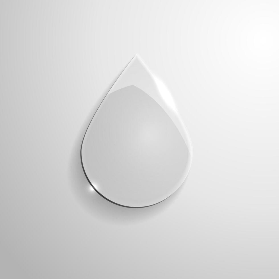 glass drop vector icon