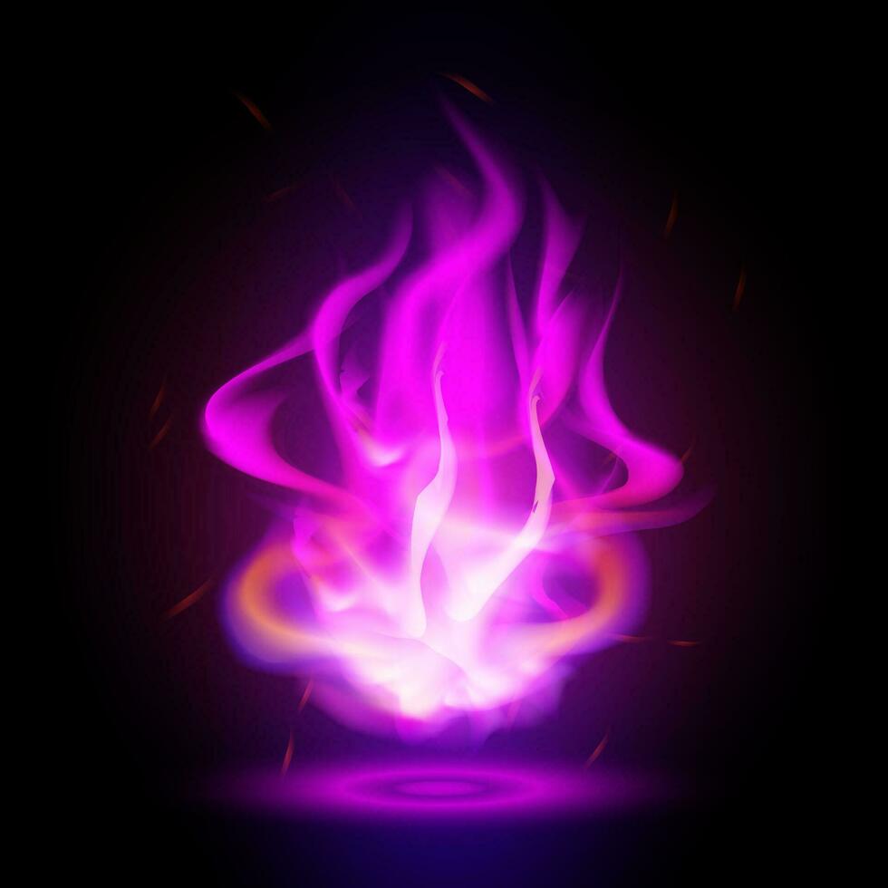 Mistic fire, vector illustration