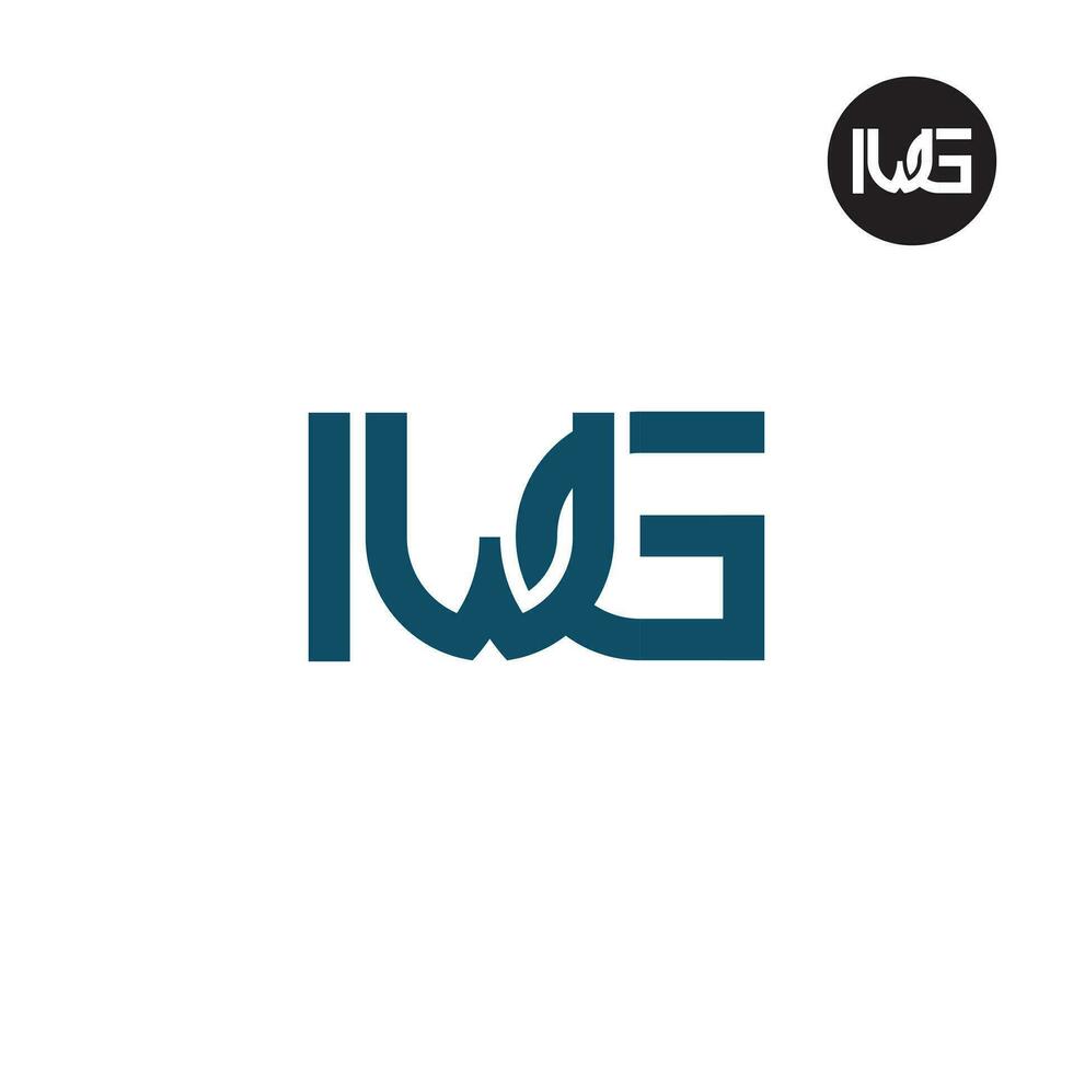 letra iwg monograma logo diseño vector