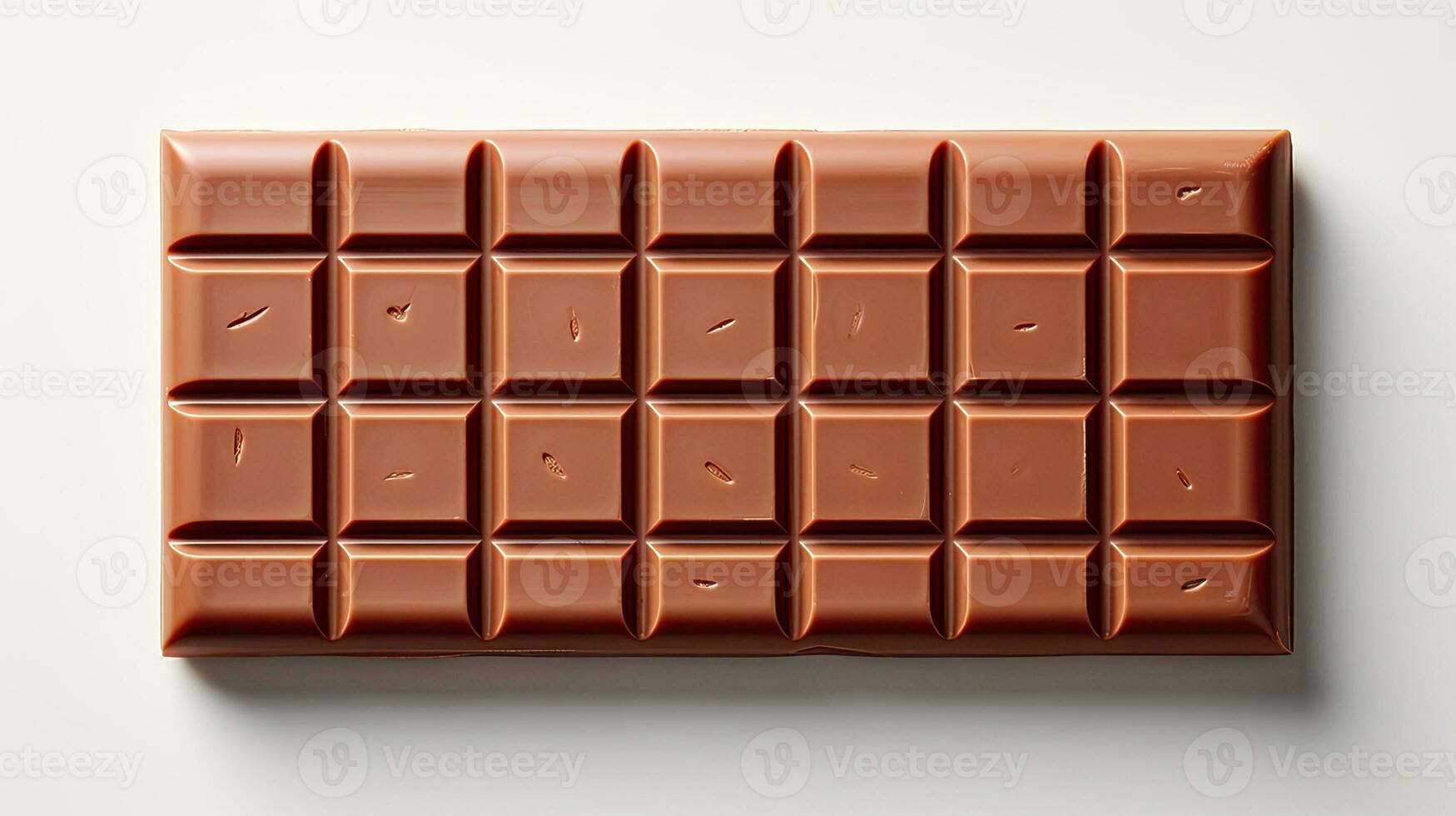 AI generated Delicious sweet milk chocolate bar sweetness isolated on white background AI generated image photo