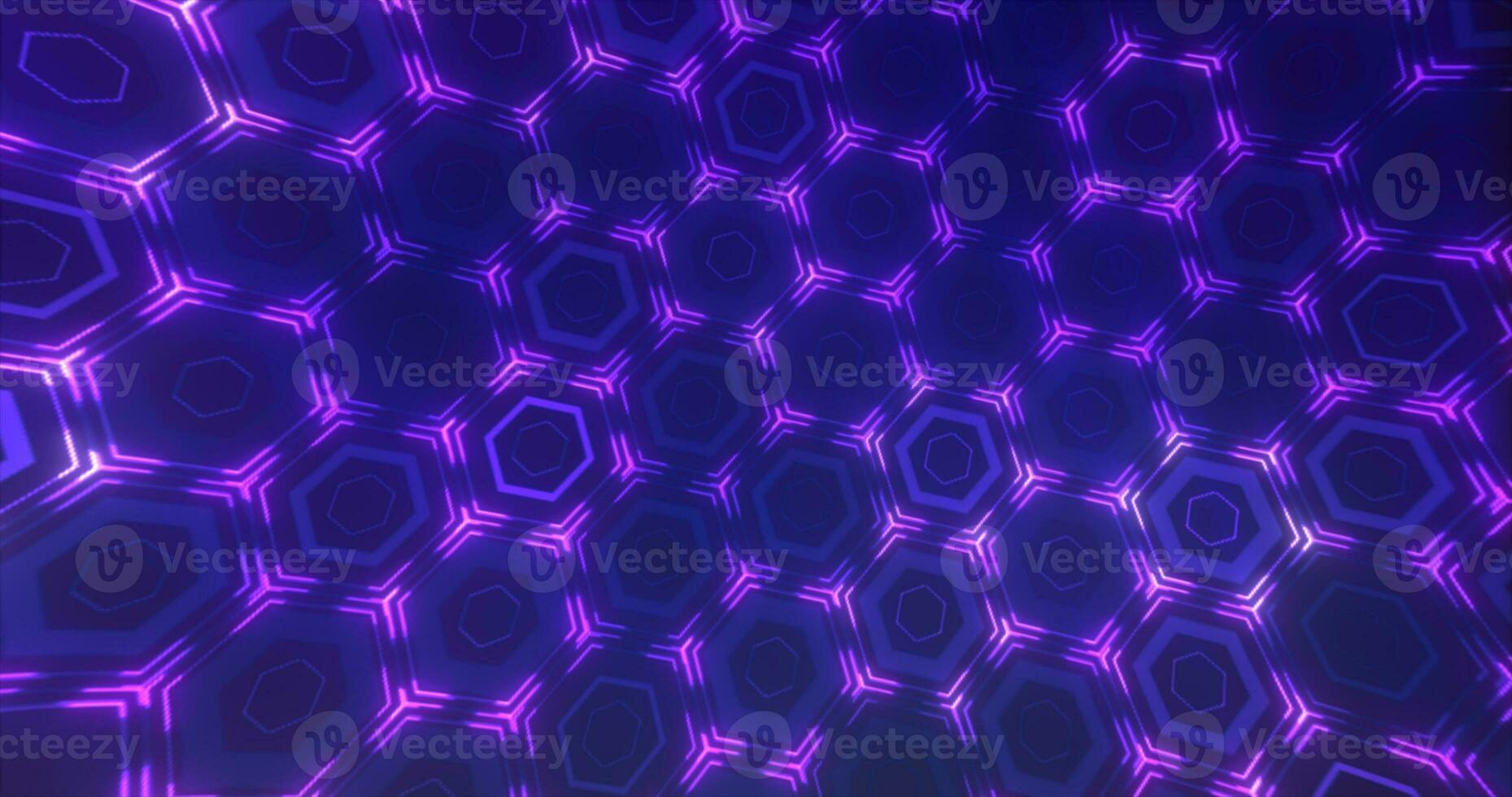 Abstract purple background pattern of hexagons glowing futuristic digital energy magical bright photo