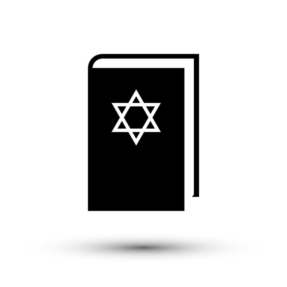 plano diseño judío Tora libro icono, vector