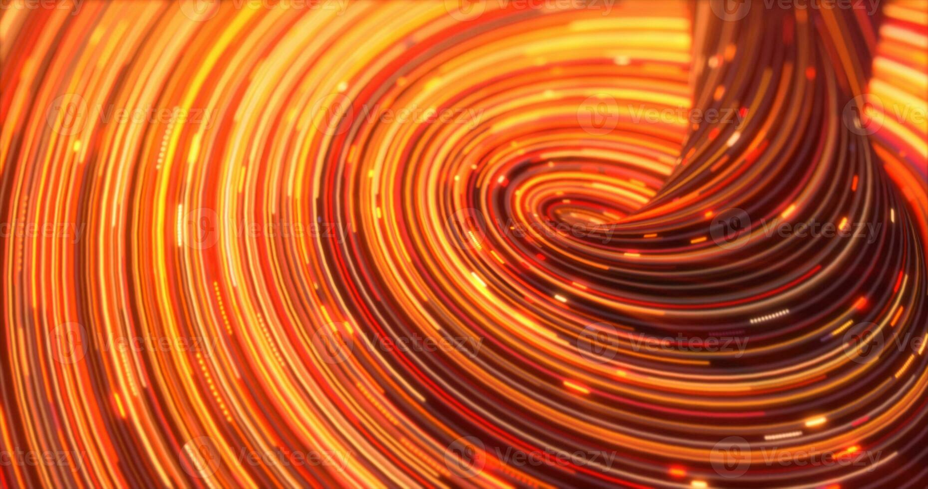 Orange yellow energy abstract swirling curved swirl lines of glowing bright magical energy streaks and flying particles background photo