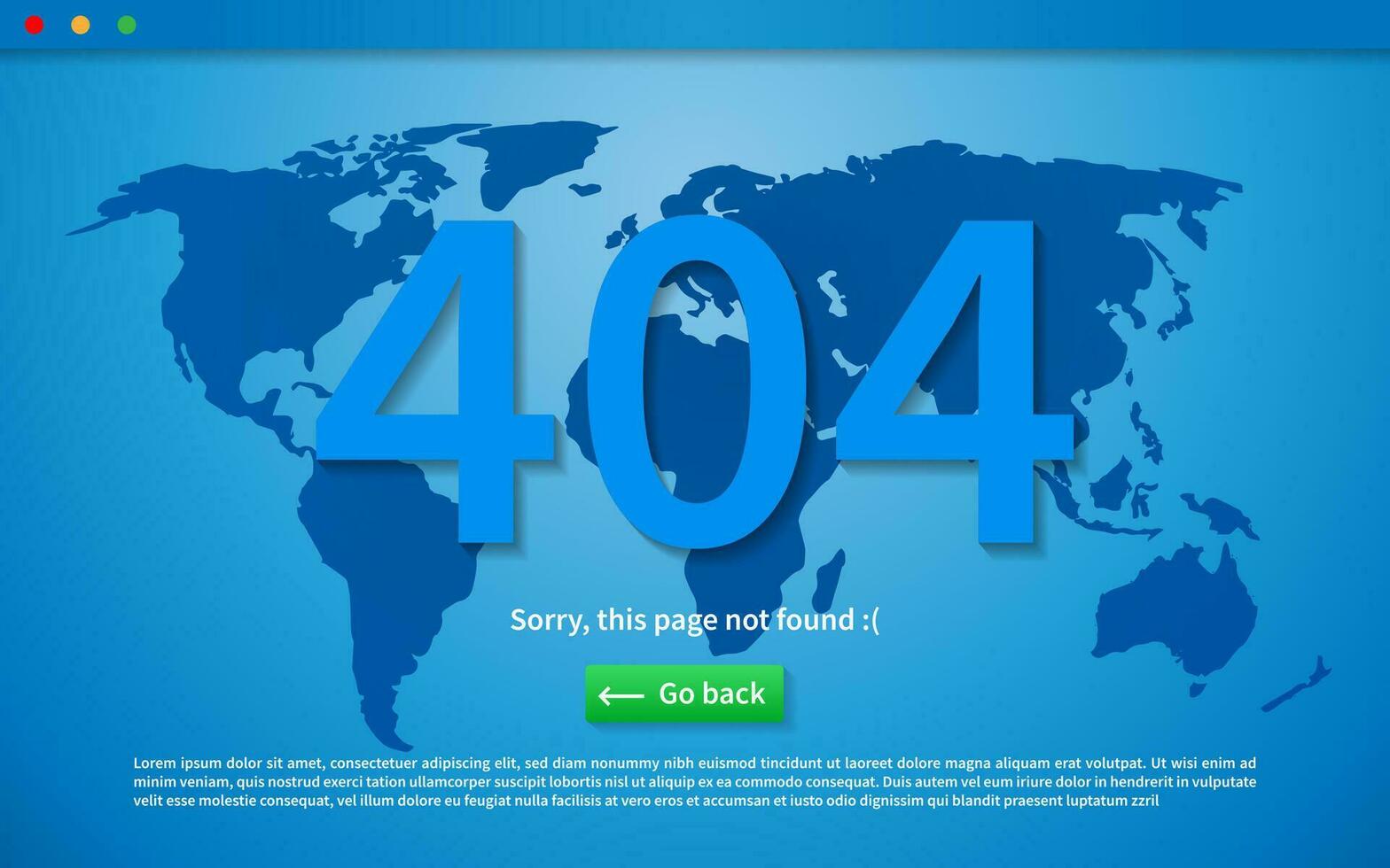 vector ilustración de pantallas y web concepto. interfaz ux, ui gui pantalla modelo para web sitio pancartas 404 error