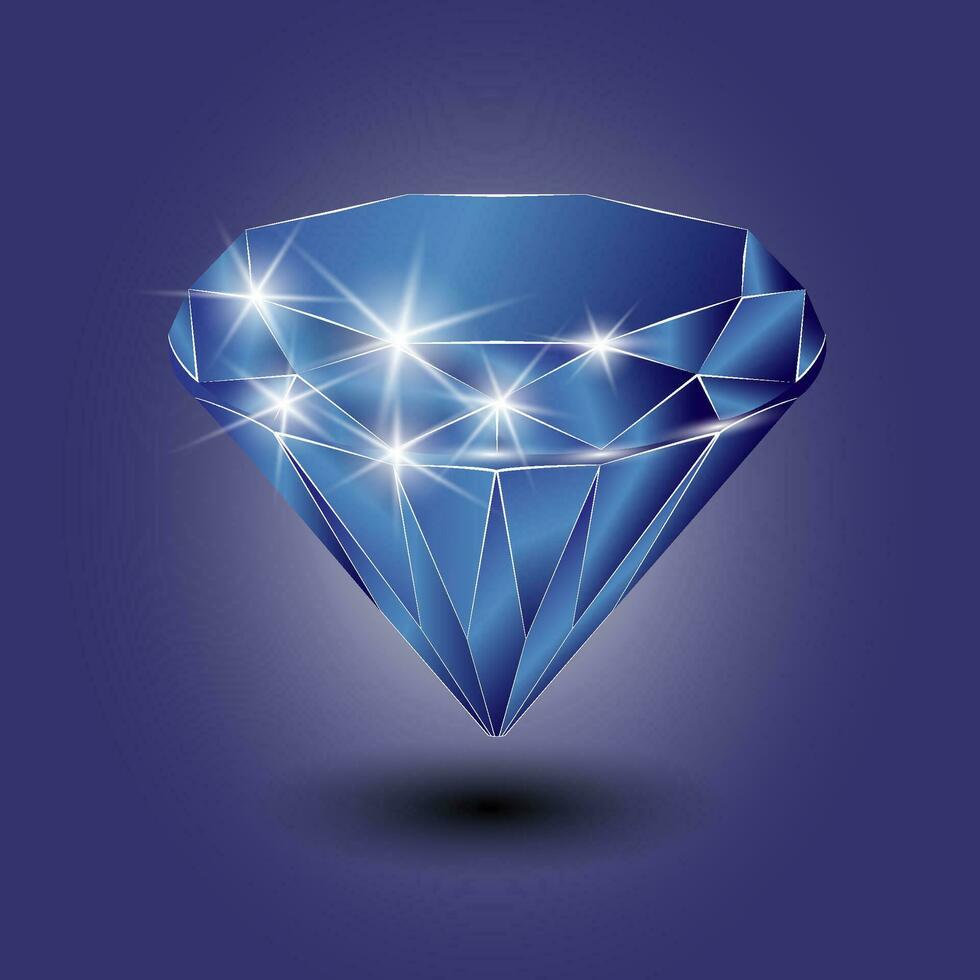 Diamond, vector illustration