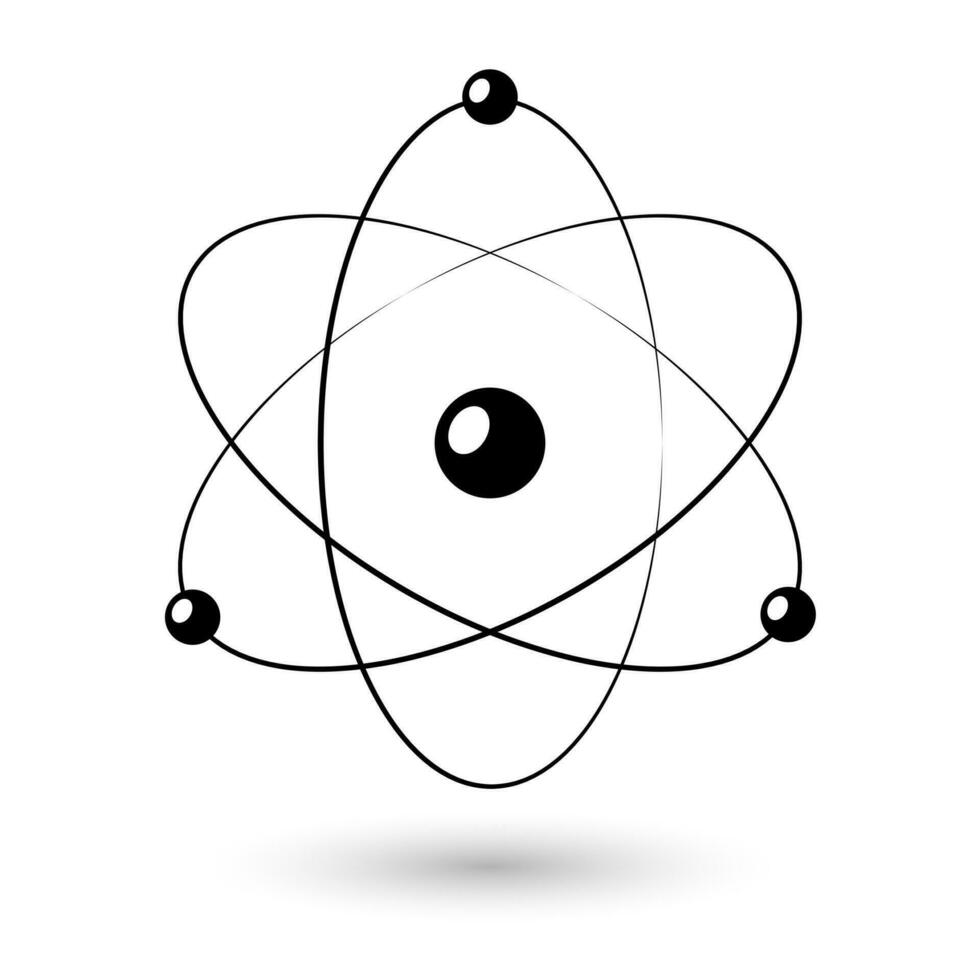 Atom icon, vector illustration