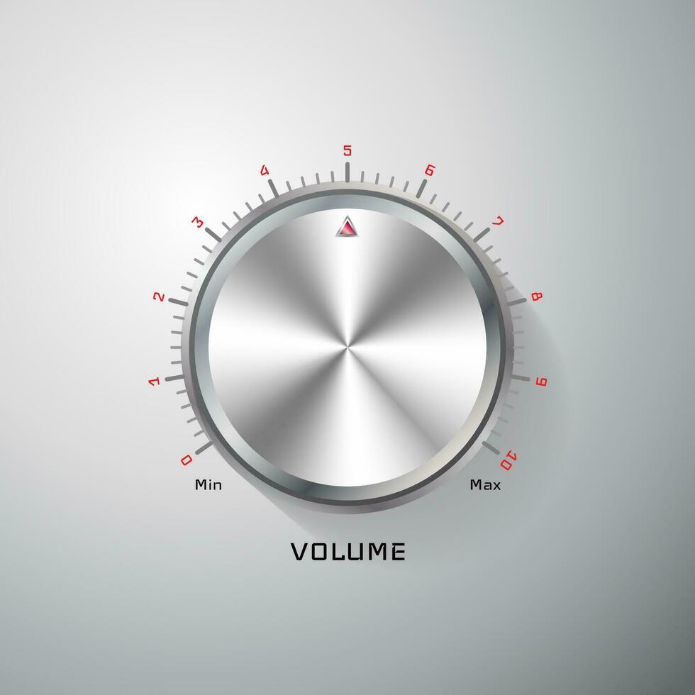 chrome knob vector illustration