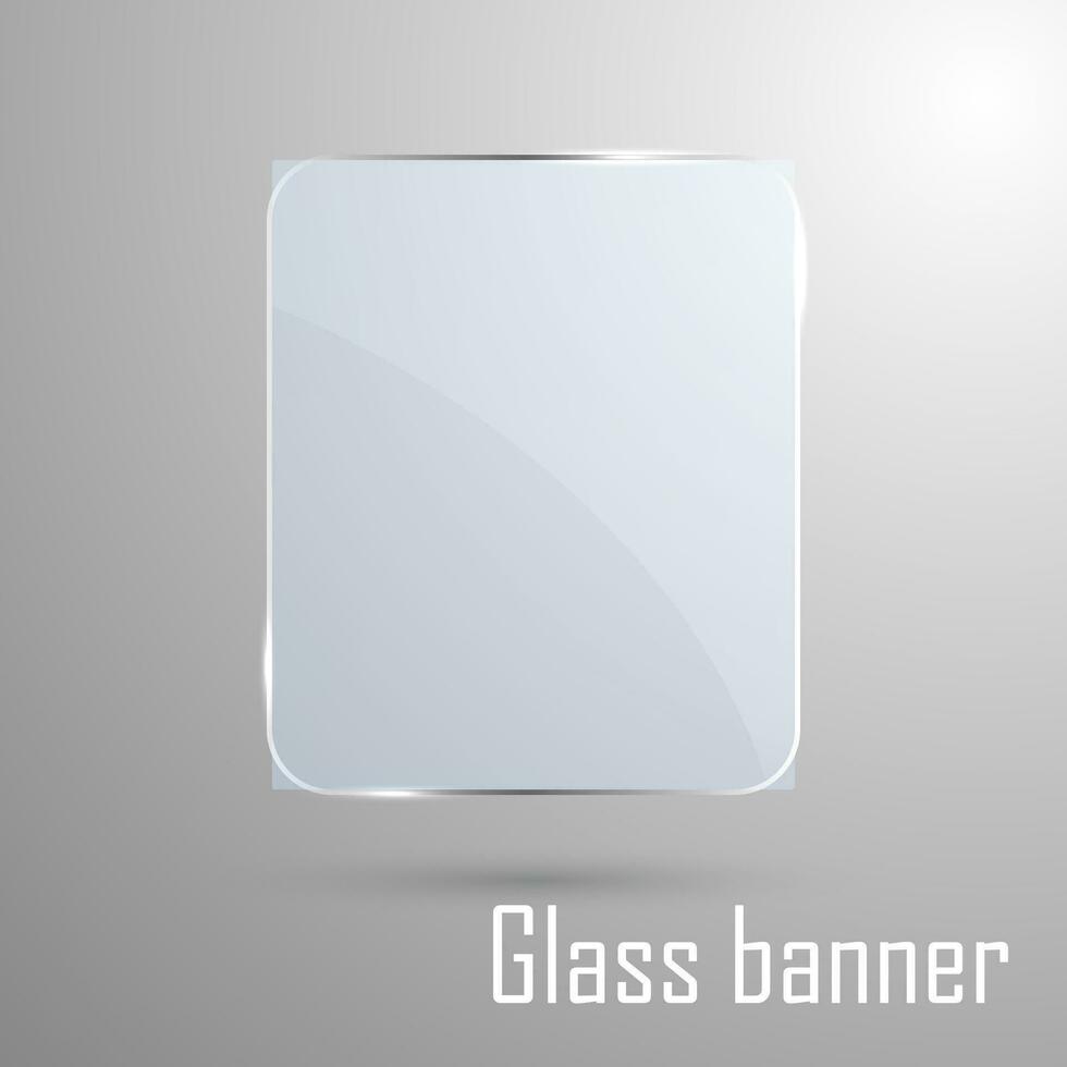 Glass vector banner