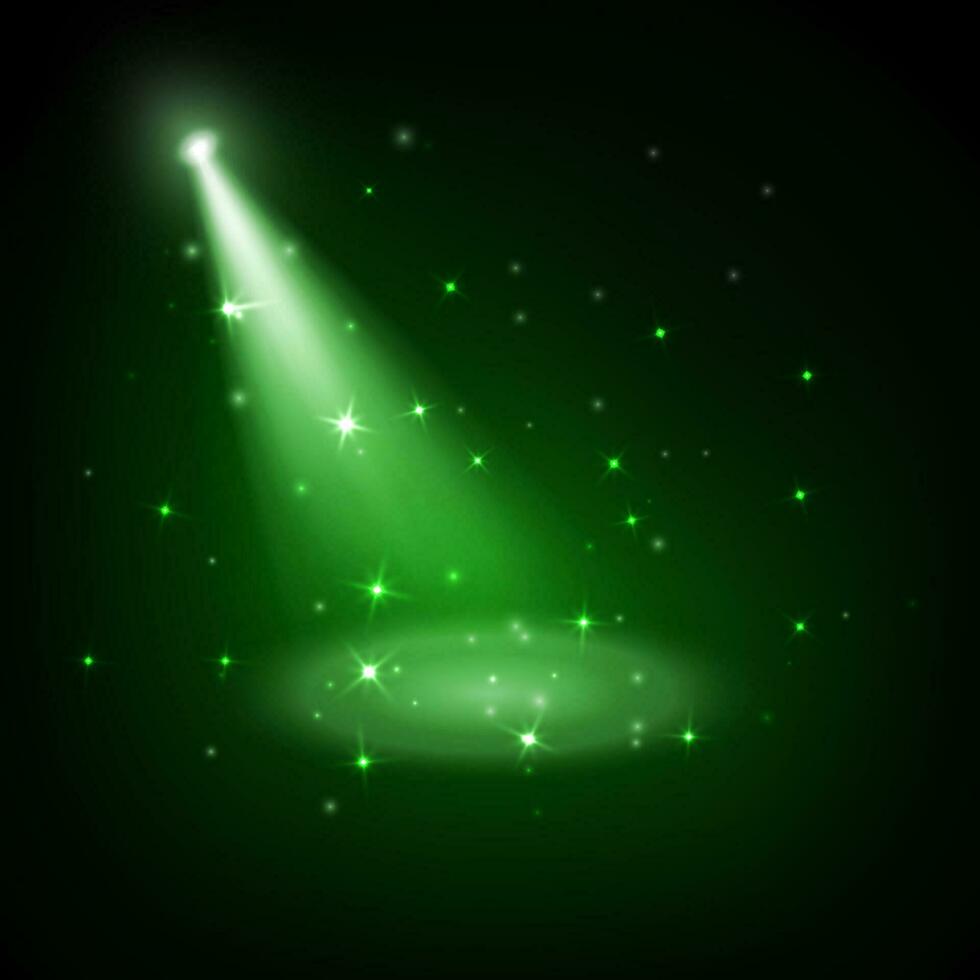 Abstract disco background with spot lights and bright rays vector