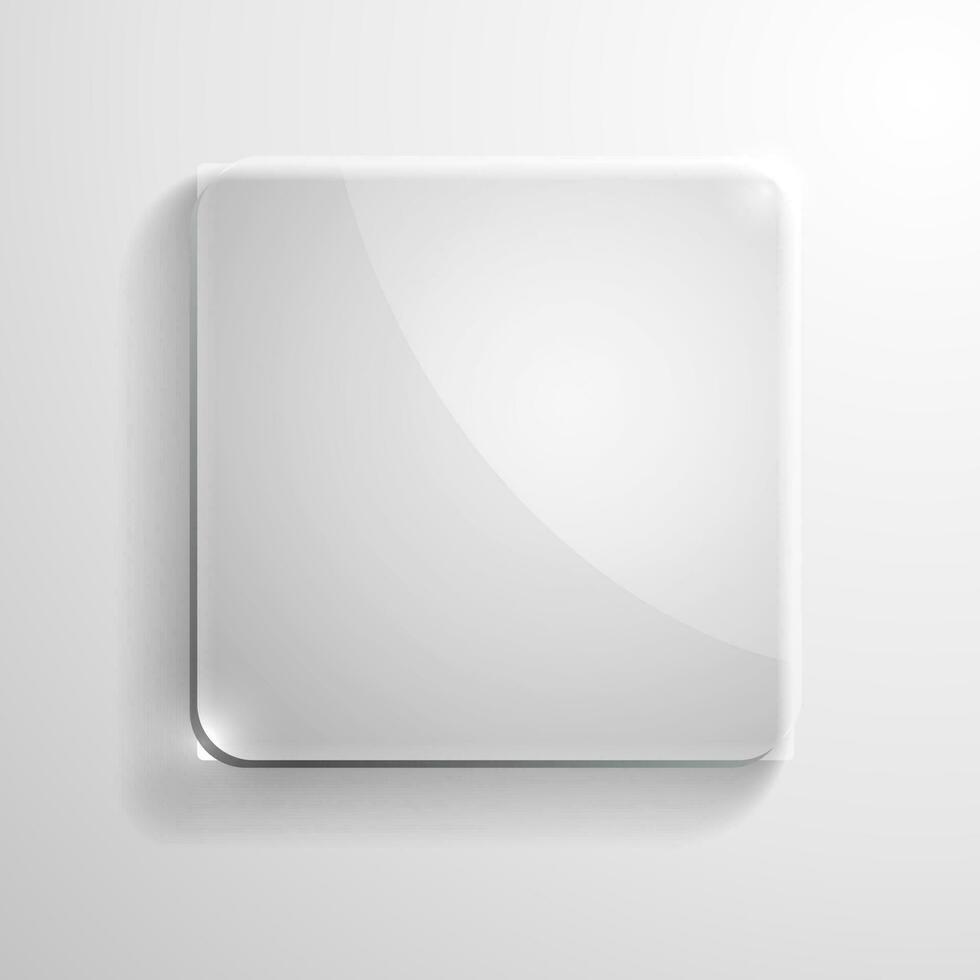 Realistic glass frame, vector icon