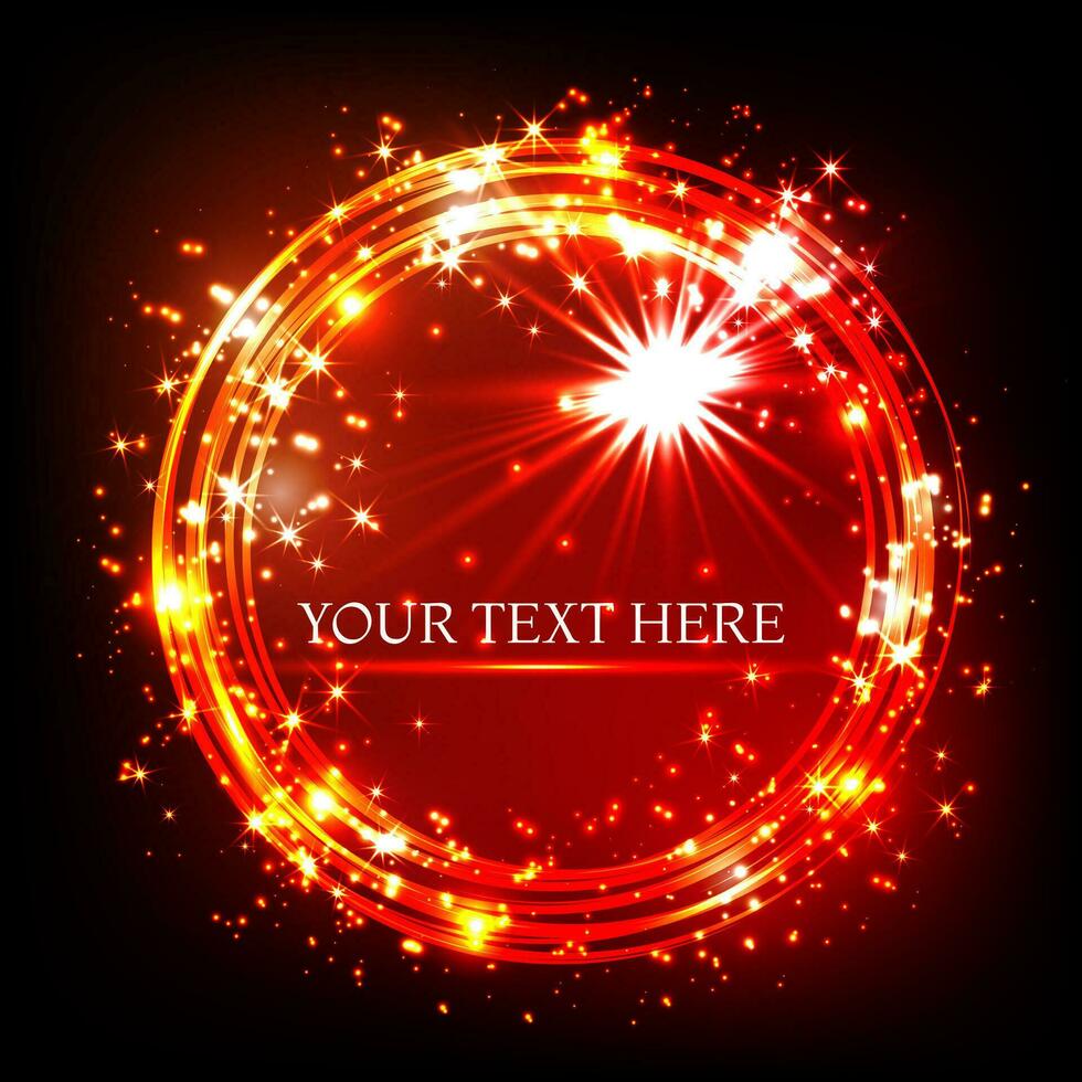 shining glitter vector star dust and line frame
