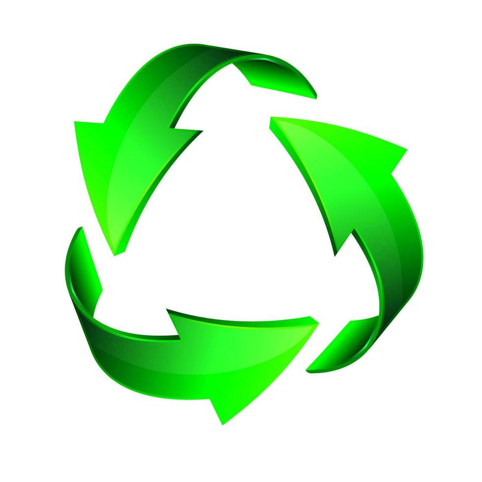 verde reciclar flechas, reciclar símbolo, vector