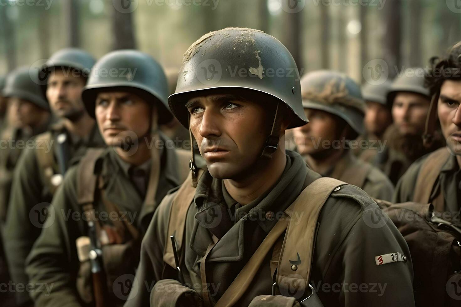 AI generated German soldiers in World War II. Neural network AI generated photo