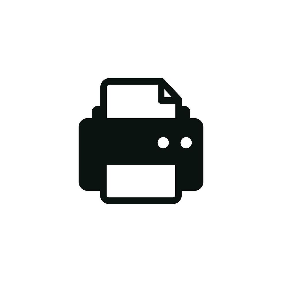 Printer icon isolated on white background vector