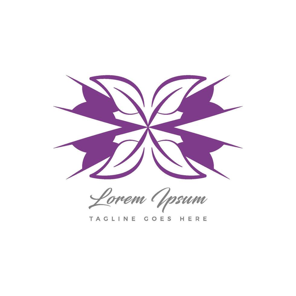 Modern leaf wings logo vector