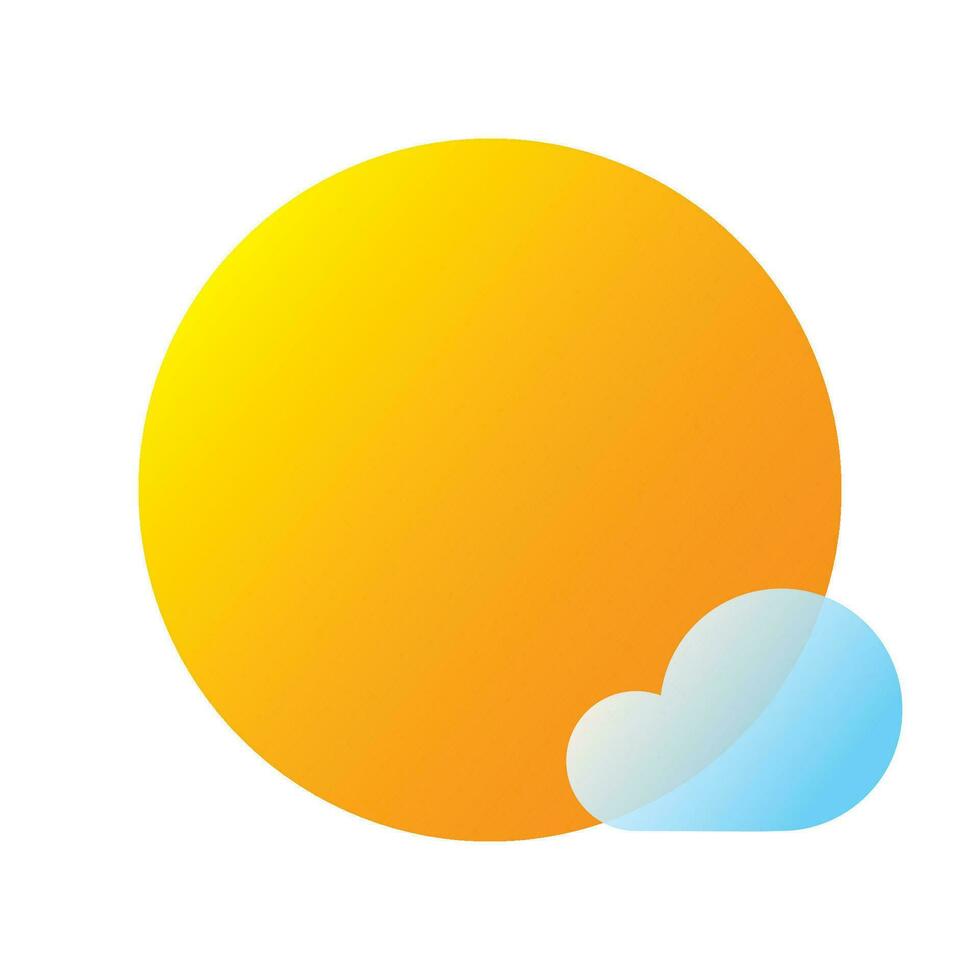 sun cloud vector weather icon with gradation. eps 10 . vector.