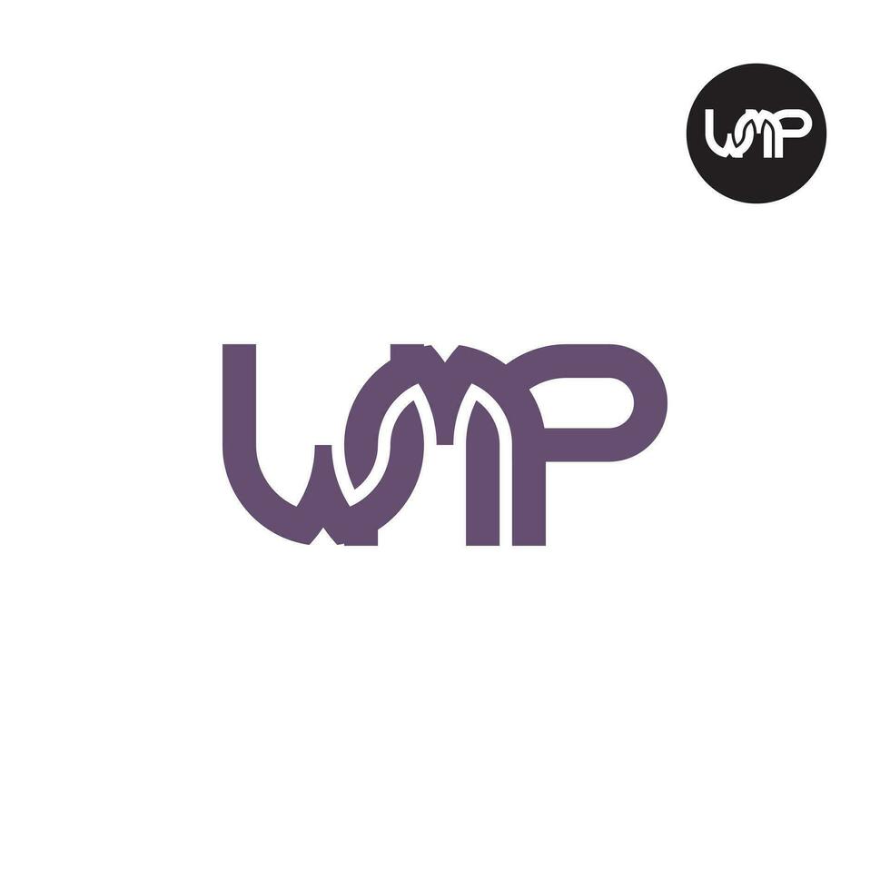 Letter WMP Monogram Logo Design vector