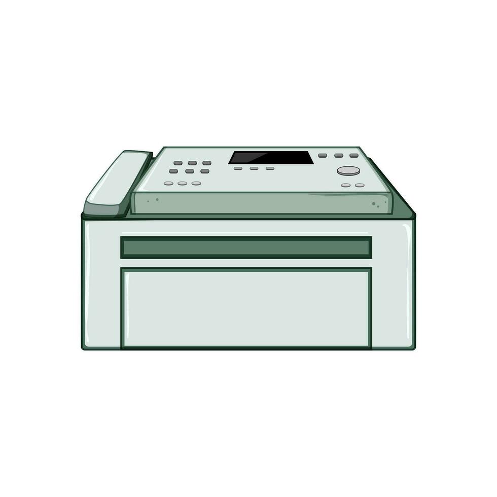 phone fax machine cartoon vector illustration