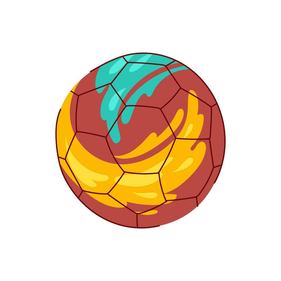 stadium soccer ball cartoon vector illustration