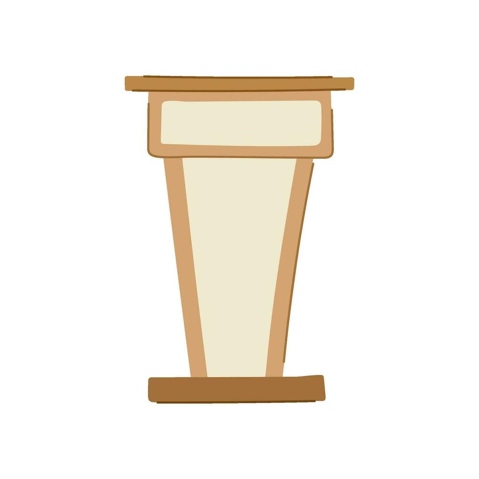 cylinder podium cartoon vector illustration