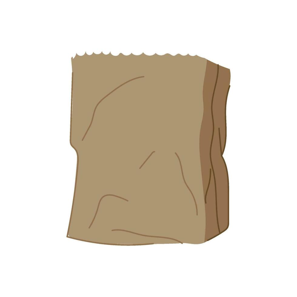 box paper lunch bag cartoon vector illustration