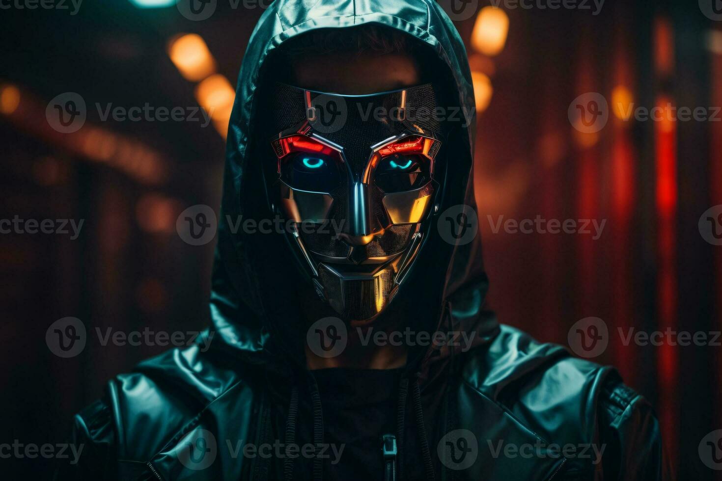 AI generated An anonymous hacker with the hoodie, Concept of Hacking, Cybersecurity, Cybercrime, and Cyberattack. photo